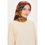 Armine İpek Eşarp 90x90, Tek Ebat, E24KA9232D03, Kahverengi, kadın