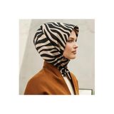 Armine Ipek Eşarp Nostalji - 8274-02 Siyah Vizon Zebra Twill, Siyah, Krem