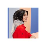 Armine İpek Eşarp Nostalji - 8517-09 Siyah Kırmızı Twill