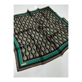 Armine İpek Eşarp Nostalji - 8822-38 Siyah Zümrüt Twill