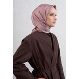 Armine Klasik Desenli İpek Eşarp, Tek Ebat, E25KA9404D02, Pembe, kadın