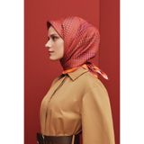 Armine Klasik Desenli Saf İpek Twill Eşarp 9319D 07