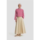 Armine Kup Dikiş Detaylı Basic Bluz 25y3715 Sümbül