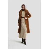 Armine Kürklü Kaşe Kap 24KH7530 Taba - Kahverengi - 40