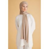 Armine Naturel Premium Jarsey Şal-113250924, Tek Ebat, S00OA0444391, Sütlü Kahve, Kadın