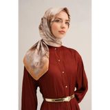 Armine Obje Desenli İpek Eşarp, 90x90, 9326D, 83, kadın