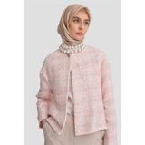 Armine Pamuk İçerikli Tüvıt Ceket 24k5706 Pembe