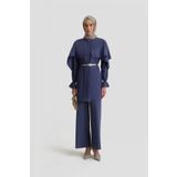 Armine Pelerin Detaylı Pamuk Tunik 25Y4606 Puslu Mor