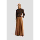 Armine Pileli Tencel Pantolon Etek 25Y2801 Taba - Camel - 38