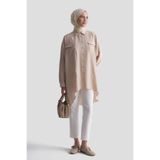 Armine Rayon Karışımlı Tunik Bej