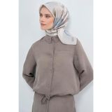 Armine Saf İpek Sura Eşarp Gri, Tek Ebat, E26YA9509D01, GRİ, kadın