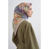 Armine Saf İpek Sura Eşarp, Tek Ebat, E25KA9403D01, Gri, kadın