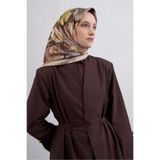 Armine Saf İpek Sura Eşarp, Tek Ebat, E25KA9403D01, Kahverengi, kadın