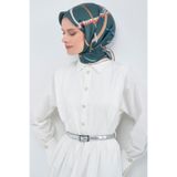Armine Saf İpek Twill Eşarp 90x90, Tek Ebat, E26YA9517D02, PETROL, kadın