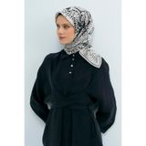 Armine Saf İpek Twill Eşarp 90x90, Tek Ebat, E26YA9552D02, EKRU, kadın