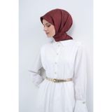 Armine Saf İpek Twill Eşarp Bordo Kırmızı 90x90, Tek Ebat, 9537, Bordo Kırmızı, kadın