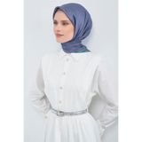 Armine Saf İpek Twill Eşarp Morcivert, Tek Ebat, E26YA9528D02, MORCİVERT, kadın
