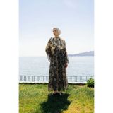 Armine Şal Desenli Elbise Siyah