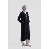 Armine Simli Şeritli Pardesü Siyah - 40