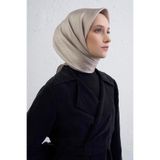 Armine Soyut Desenli İpek Eşarp, Tek Ebat, 9415, Bej, kadın