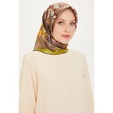 Armine Sura İpek Eşarp, 90x90, E24K9215D01-2, Yeşil, kadın