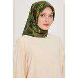 Armine Sura Ipek Eşarp 9203-04 Yeşil Karışık Desen, 4