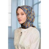 Armine Sura İpek Eşarp 9204-S39 Yağ Yeşili, Mor, Acı Kahve