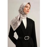Armine Sura İpek Eşarp 9326-84 Gri Karışık Desen