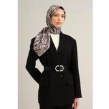 Armine Sura İpek Eşarp 9335-87 Gri Karışık Desen