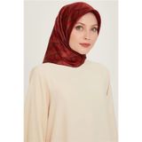 Armine Sura Saf İpek Eşarp 9204d 56 Kırmızı