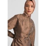 Armine Taşlı Tokalı Jakar Kap 24K7505 Bronz - Kahverengi - 44