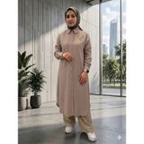 Armine TEND Çiçek Detaylı Tunik Açık Vizon 26YT403