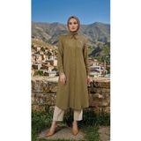Armine TEND Çiçek Detaylı Tunik Yağ Yeşili 26YT403