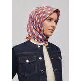 Armine Tivil İpek Eşarp 9309-01 Kırmızı Karışık Desen