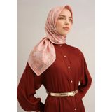 Armine Tivil İpek Eşarp 9311-02 Somon Karışık Desen