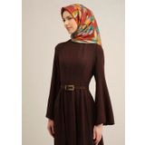Armine Tivil İpek Eşarp 9312-52 Bordo Karışık Desen