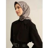 Armine Tivil İpek Eşarp 9321-06 Gri Karışık Desen