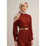 Armine Tivil İpek Eşarp 9326-83 Turuncu Karışık Desen