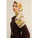 Armine Tivil İpek Eşarp 9336-38 Yeşil Karışık Desen