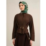 Armine Tivil İpek Eşarp 9346-12 Yeşil Karışık Desen
