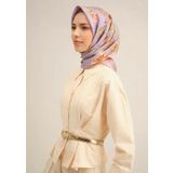 Armine Tivil İpek Eşarp 9347-50 Lila Karışık Desen