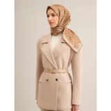 Armine Tivil İpek Eşarp 9352-52 Vizon Karışık Desen