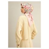 Armine Tivil İpek Eşarp Pembe Karışık Desen, Tek Ebat, SYR45354, Renkli, kadın
