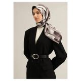 Armine Tivil İpek Eşarp Siyah Karışık Desen, Tek Ebat, SYR45443, Renkli, kadın