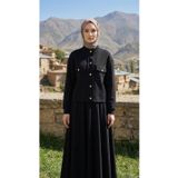 Armine Trend 26YT604 Siyah Ceket Etekli Bayan Takım