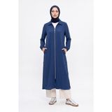 Armine Trend Fermuarlı Cep Detaylı Kap Indigo 26YT502 - 38