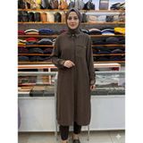 Armine TREND File Detaylı Uzun Tunik Kahverengi 26YT458