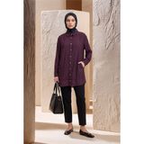 Armine TREND Gold Düğme ve Sırt Bağlama Detaylı Tunik Bordo 26YT471