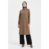 Armine TREND Halkalı Örme Kumaş Tunik Vizon 26KT456