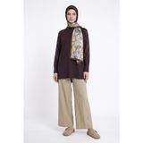 Armine TREND Kol Taş İşlemeli Triko Tunik Kahverengi 26ktd414